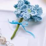 Forget Me Not Flower Bouquet Knitting Pattern