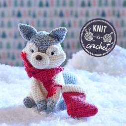 Arctic Fox Toy Crochet Pattern | Knit Vs Crochet Crochet Pattern