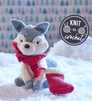 Arctic Fox Toy Crochet Pattern | Knit Vs Crochet Knitting Pattern