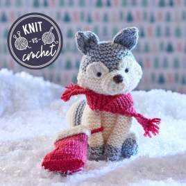 Arctic Fox Toy Knitting Pattern | Knit Vs Crochet Knitting Pattern