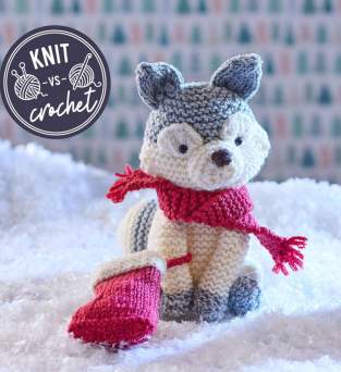 Arctic Fox Toy Knitting Pattern | Knit Vs Crochet Knitting Pattern