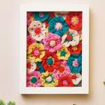 Framed Flowers Knitting Pattern Knitting Pattern