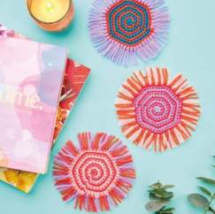 Fringed Coasters Crochet Pattern
