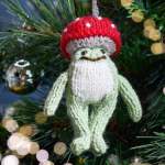 Mushroom Frog Bauble Knitting Pattern Knitting Pattern