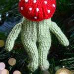 Mushroom Frog Bauble Knitting Pattern Knitting Pattern