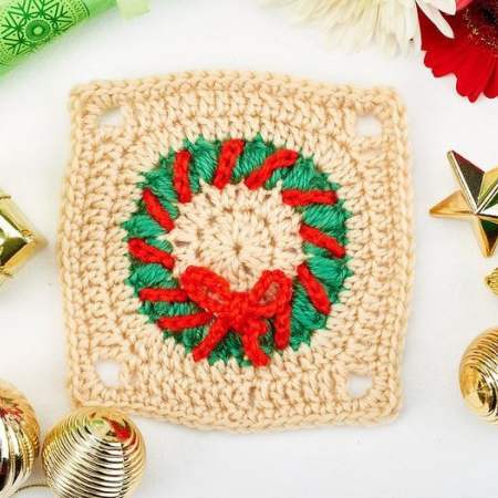 Wreath Granny Square crochet Pattern