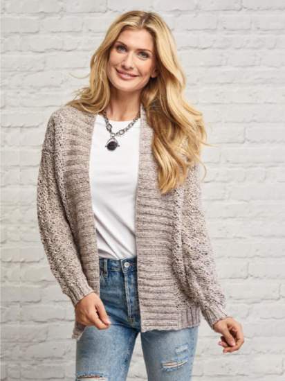 Garter Diamond Cardigan Knitting Pattern