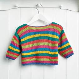 Garter Stitch Rainbow Baby Jumper Knitting Pattern Knitting Pattern