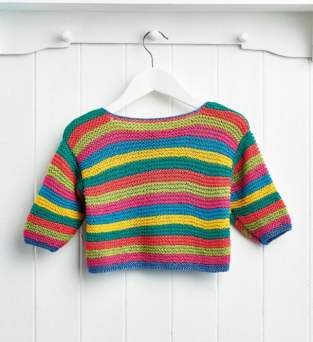 Garter Stitch Rainbow Baby Jumper Knitting Pattern Knitting Pattern