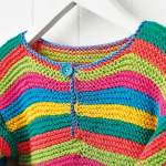 Garter Stitch Rainbow Baby Jumper Knitting Pattern Knitting Pattern