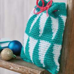 Geometric Christmas Gift Bag Crochet Pattern
