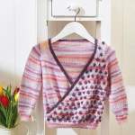 Girl’s Bobble Wrap Cardigan Knitting Pattern