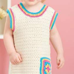 Tots and Toddlers Pinafore Dress Crochet Pattern Crochet Pattern