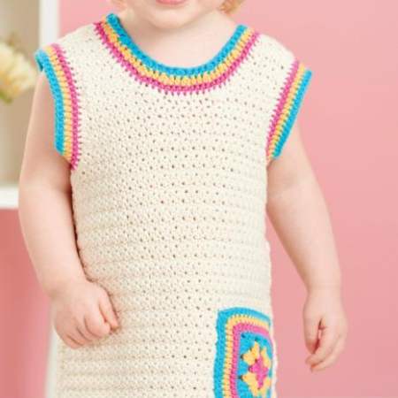Girl’s Pinafore Dress crochet Pattern