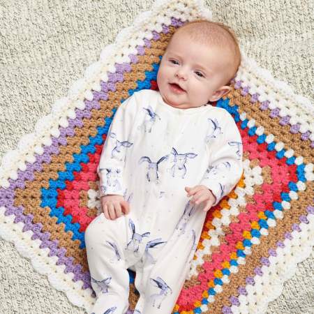 Granny Square Baby Blanket crochet Pattern