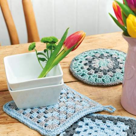 Granny Square Pot Holder crochet Pattern