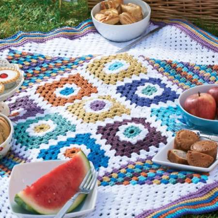 Granny Square Blanket crochet Pattern