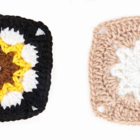 Granny Square of the Month: Sunflower & White Star crochet Pattern