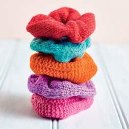 Beginner Hair Scrunchies Knitting Pattern Knitting Pattern