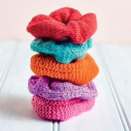 Beginner Hair Scrunchies Knitting Pattern Knitting Pattern