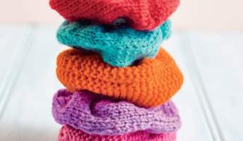 Beginner Hair Scrunchies Knitting Pattern