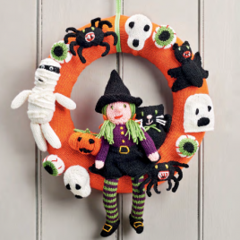 Halloween Wreath Decoration Knitting Pattern Knitting Pattern