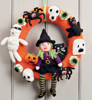 Halloween Wreath Decoration Knitting Pattern Knitting Pattern