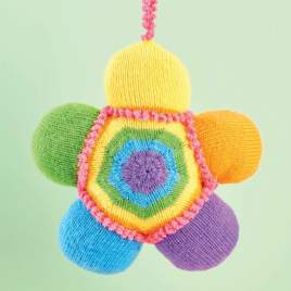 Colourful Hanging Flower Knitting Pattern Knitting Pattern