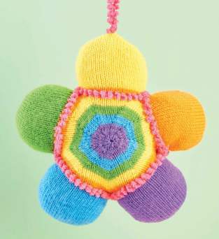 Colourful Hanging Flower Knitting Pattern Knitting Pattern