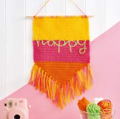 Happy Pennant Crochet Pattern