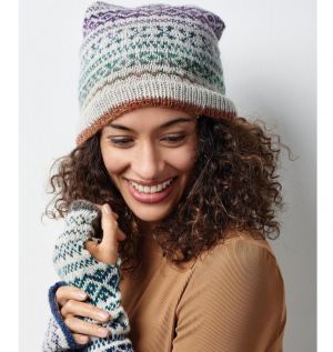 Hat and Fingerless Mitts Set