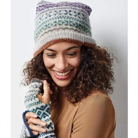 Hat and Fingerless Mitts Set Knitting Pattern