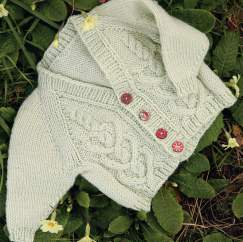 Heart Cable Baby Cardigan Knitting Pattern - Knitting Pattern