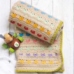 Heart Stitch Cot Blanket Crochet Pattern Crochet Pattern