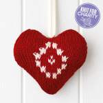Hanging Heart Decoration | Charity Knitting Pattern Knitting Pattern