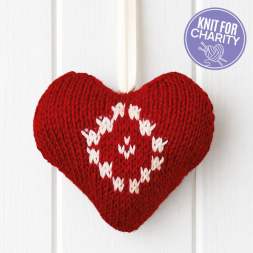 Hanging Heart Decoration | Charity Knitting Pattern Knitting Pattern