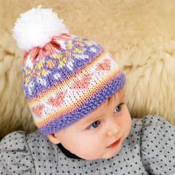 Heart Fair Isle Baby Hat Knitting Pattern Knitting Pattern