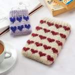 Heart Fair Isle Gadget Covers Knitting Pattern Knitting Pattern