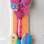 Knitted Hearts Ribbon Hanging Decoration Knitting Pattern