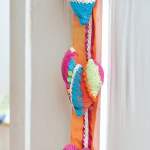 Knitted Hearts Ribbon Hanging Decoration Knitting Pattern