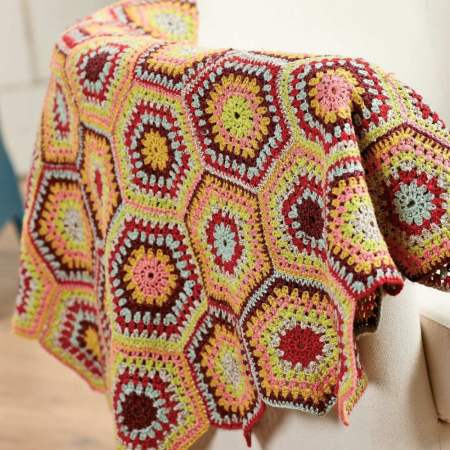 Granny Hexagon Blanket Crochet Pattern crochet Pattern