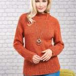 High neck jumper Knitting Pattern