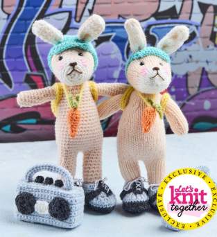 Amigurumi Easter Bunny Crochet Pattern - Hip Hop Bunny Knitting Pattern