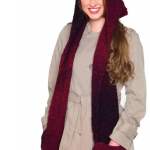 Hooded Scarf With Pockets Knitting Pattern