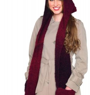 Hooded Scarf With Pockets