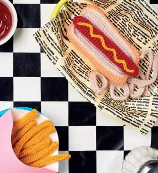 Hot Dog and Chips Food Crochet Pattern Knitting Pattern