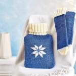 Hot Water Bottle Cover and Socks Set Knitting Pattern
