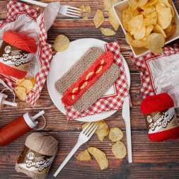 Hot Dog Dishcloth Knitting Pattern Knitting Pattern