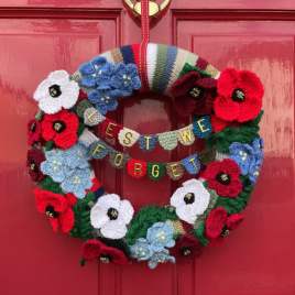 Remembrance Poppy Wreath Knitting Pattern Knitting Pattern