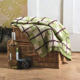 Tartan Picnic Beginner Blanket Project Knitting Pattern